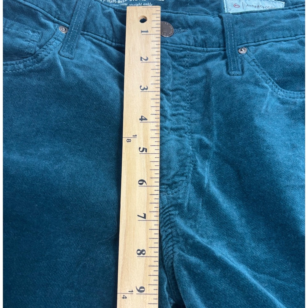 AG Adriano Goldschmied Stevie Ankle Pants Womens Teal Excellent Corduroy 27R - Picture 5 of 9